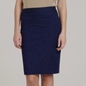 J. Crew Eyelete Navy Blue The Pencil Skirt Size 2